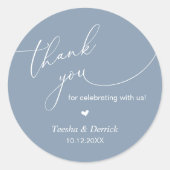 Modern Boho bruiloft Schattige Hart Dank u Cadeaus Ronde Sticker (Voorkant)