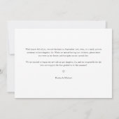 Modern Boho Budget Huwelijk We Zijn Getrouwd Foto Aankondiging (Achterkant)