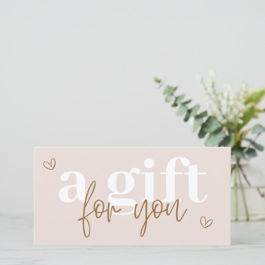 Modern Boho Cadeaubon (Staand voorkant)