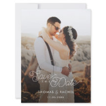 Modern Boho Calligrafie Foto opslaan Datum