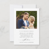 Modern Boho Calligraphy 3 Photo Wedding Bedankkaart (Achterkant)