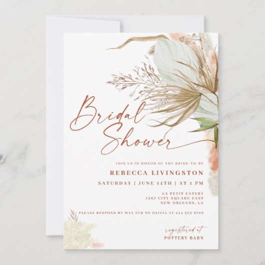 Modern Boho Calligraphy Script Vrijgezellenfeest Kaart (Voorkant)