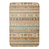 Modern Boho Camel Brown Turquoise Badmat (Voorkant Verticaal)