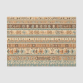 Modern Boho Camel Brown Turquoise Tissuepapier (Voorkant)