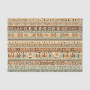 Modern Boho Camel Brown Turquoise Tissuepapier