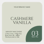 Modern boho candle label sticker (Voorkant)