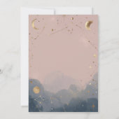 Modern Boho Celestial Baby Shower Invitation Kaart (Achterkant)