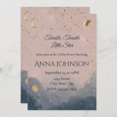 Modern Boho Celestial Baby Shower Invitation Kaart (Voorkant / Achterkant)