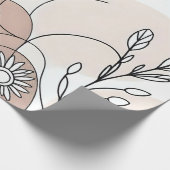 Modern Boho Chic Abstract bruin decor Cadeaupapier (Hoek)