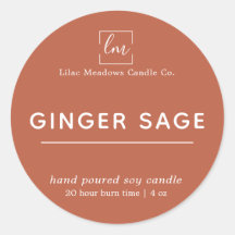 Modern Boho Chic Clay Logo kaarle Round Label