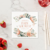 Modern Boho Chic Floral Botanical Baby shower Servet (Insitu)