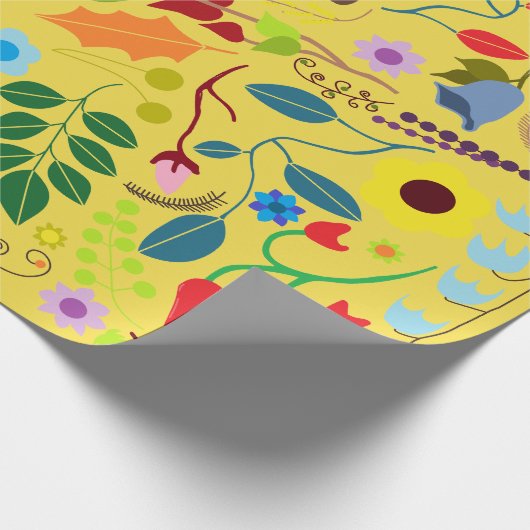 Modern Boho Chic Floral Moederdag Cadeaupapier (Hoek)