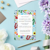 Modern Boho Chic Floral Wedding Acryl Uitnodigingen (Insitu (Huwelijk))