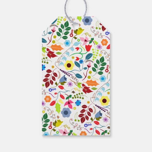 Modern Boho Chic Floral Wedding Cadeaulabel (Achterkant)