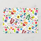 Modern Boho Chic Floral Wedding Detail Informatiekaartje (Achterkant)