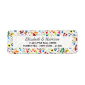 Modern Boho Chic Floral Wedding Etiket (Voorkant)