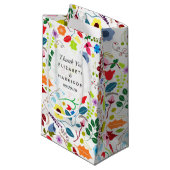 Modern Boho Chic Floral Wedding Favor Klein Cadeauzakje (Voorkant Gekanteld)