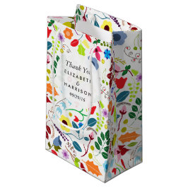 Modern Boho Chic Floral Wedding Favor Klein Cadeauzakje