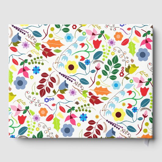 Modern Boho Chic Floral Wedding Gastenboek (Achterkant)