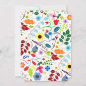 Modern Boho Chic Floral Wedding Kaart (Achterkant)