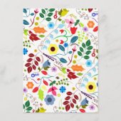 Modern Boho Chic Floral Wedding Menu (Achterkant)