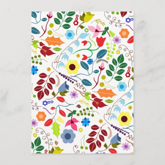 Modern Boho Chic Floral Wedding Menu (Achterkant)