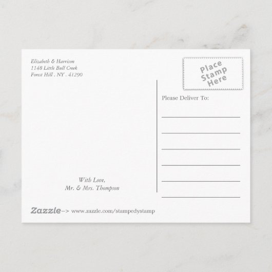 Modern Boho Chic Floral Wedding Save the Date Aankondigingskaart (Achterkant)