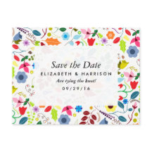 Modern Boho Chic Floral Wedding Save the Date