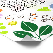 Modern Boho Chic Floral Wedding Seating Chart Poster (Hoek)