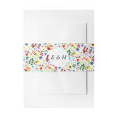 Modern Boho Chic Floral Wedding Uitnodigingen Wikkel (Voorkant Voorbeeld)