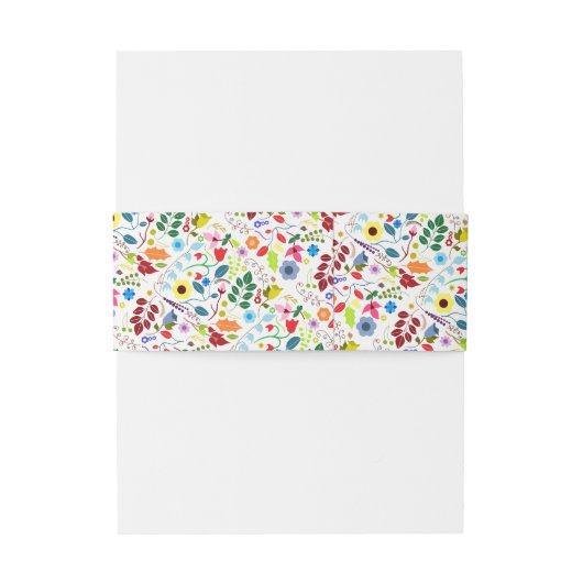 Modern Boho Chic Floral Wedding Uitnodigingen Wikkel (Achterkant Voorbeeld)