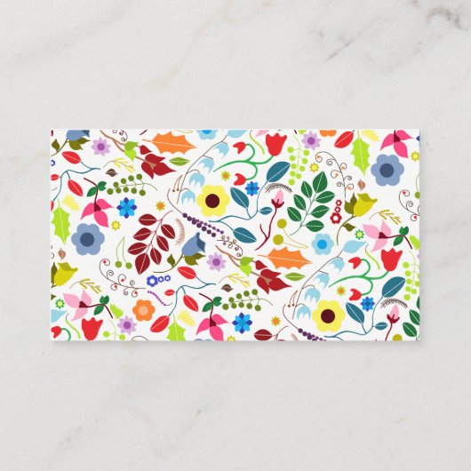 Modern Boho Chic Floral Wedding Website Informatiekaartje (Achterkant)