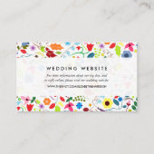 Modern Boho Chic Floral Wedding Website Informatiekaartje (Voorkant)