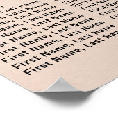 Modern Boho Chic Red Floral 8-tabel Poster (Hoek)