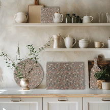 Modern Boho Chic Wildebloem Patroon Snijplank