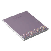 Modern Boho Chic Wildflower Paarse Mauve Notitieblok (Schuin)