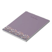 Modern Boho Chic Wildflower Paarse Mauve Notitieblok (Linkerzijde)