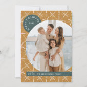 Modern Boho Christmas Photo Holiday Kaart (Voorkant)