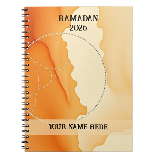 Modern Boho Crescent Notitieboek (Voorkant)