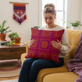 Modern Boho Custom Monogram Geometric Kussen