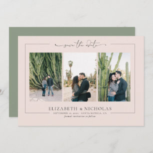 Modern Boho Desert   3 Foto slaat de datum op Save The Date