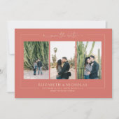 Modern Boho Desert | 3 Foto slaat de datum op Save The Date (Voorkant)