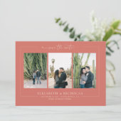 Modern Boho Desert | 3 Foto slaat de datum op Save The Date (Staand voorkant)