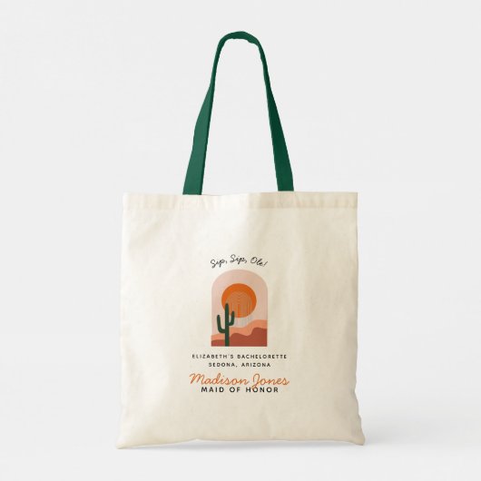 Modern Boho Desert | Bridesmaid Favor Canvas tas (Achterkant)