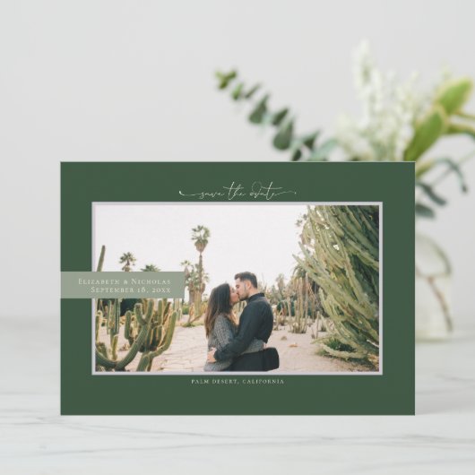 Modern Boho Desert | De foto bewaart de Datum Save The Date (Staand voorkant)
