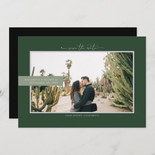 Modern Boho Desert | De foto bewaart de Datum Save The Date (Voorkant / Achterkant)