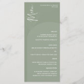 Modern Boho Desert | Eenvoudig menu Scriptbruiloft (Voorkant)