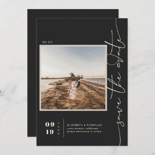 Modern Boho Desert Vierkante foto slaat de datum Save The Date