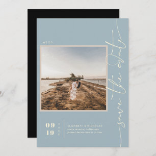 Modern Boho Desert   Vierkante foto slaat de datum Save The Date