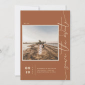 Modern Boho Desert | Vierkante foto slaat de datum Save The Date (Voorkant)